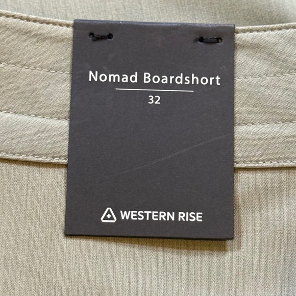 Western Rise Nomad Boardshort 32 Mens Olive Green Quick Dry Swim Trunks Shorts - Picture 4 of 6